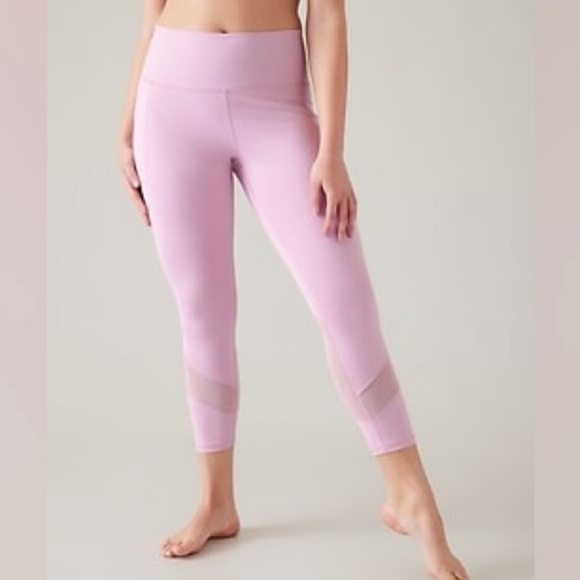 ATHLETA Pink SALUTATION STASH MESH TIGHT High Rise leggings - Picture 1 of 6